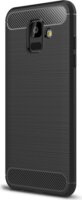 Gigapack Samsung Galaxy A6 (2018) Szálcsiszolt Szilikon Tok - Fekete