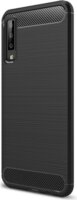 Gigapack Samsung Galaxy A7 (2018) Szálcsiszolt Szilikon Tok - Fekete