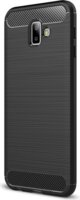 Gigapack Samsung Galaxy J6 Plus Szálcsiszolt Szilikon Tok - Fekete