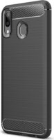 Gigapack Samsung Galaxy M20 Szálcsiszolt Szilikon Tok - Fekete