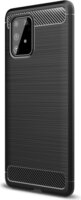 Gigapack Samsung Galaxy S10 Lite Szálcsiszolt Szilikon Tok - Fekete