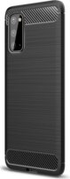 Gigapack Samsung Galaxy S20 5G Szálcsiszolt Szilikon Tok - Fekete