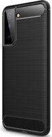 Gigapack Samsung Galaxy S21 Plus 5G Szálcsiszolt Szilikon Tok - Fekete