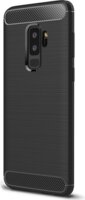 Gigapack Samsung Galaxy S9 Plus Szálcsiszolt Szilikon Tok - Fekete