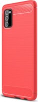 Gigapack Samsung Galaxy A03s Szálcsiszolt Szilikon Tok - Piros