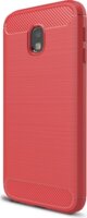 Gigapack Samsung Galaxy J3 (2017) Szálcsiszolt Szilikon Tok - Piros