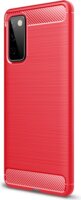 Gigapack Samsung Galaxy S20 FE Szálcsiszolt Szilikon Tok - Piros