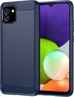 Gigapack Samsung Galaxy A03 Szálcsiszolt Szilikon Tok - Sötétkék