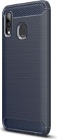 Gigapack Samsung Galaxy A20/A30 Szálcsiszolt Szilikon Tok - Sötétkék