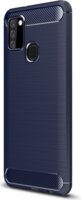 Gigapack Samsung Galaxy A21s Szálcsiszolt Szilikon Tok - Sötétkék