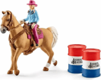 Schleich Farm World Hordóverseny Cowgirllel