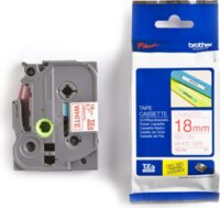 Brother TZE242 P-Touch Feliratozógép szalag 18 mm fehér alapon piros
