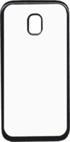 Gigapack Samsung Galaxy J3 (2017) Szilikon Tok - Átlátszó/Fekete keret
