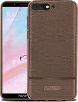 Gigapack Huawei Y6 (2018) Bőr hatású Szilikon Tok - Barna