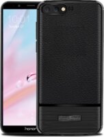 Gigapack Huawei Y6 (2018) Bőr hatású Szilikon Tok - Fekete