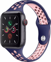 Phoner Apple Watch S1/S2/S3/S4/S5/S6/S7/S8/S9/SE Sport Szilikon szíj 38/40/41mm - Kék/Rózsaszín