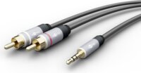 Goobay 78739 3.5mm Jack apa - 2x RCA apa Kábel (3m)