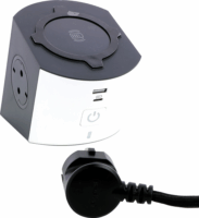 Legrand 694506 USB-C / USB-A / Vezeték nélküli hálózati töltőállomás - Szürke/Fehér (15W)