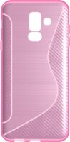Gigapack S-line Samsung Galaxy A6+ (2018) Szilikon Tok - Rózsaszín