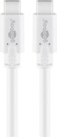 Goobay 67193 USB-C apa - USB-C apa 3.2 Adat és töltőkábel - Fehér (0.5m)