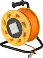 Goobay S/FTP CAT7a Hosszabbító kábeldob 90m - Narancssárga
