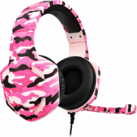 Subsonic Pink Power Vezetékes Gaming Headset - Rózsaszín terepmintás