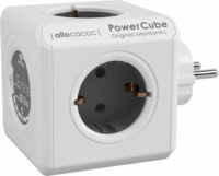 Allocacoc PowerCube Extended Monitor 8810/DEORMO Fali elosztó 4 aljzatos - Fehér/Szürke