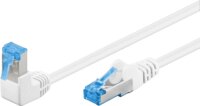 Goobay S/FTP CAT6a 90° Derékszögű patch kábel 10m - Fehér