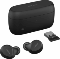Jabra Evolve2 Buds Wireless fülhallgató - Fekete (USB-A adapter, MS)