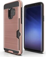 Gigapack Samsung Galaxy S9 Műanyag Tok - Rozéarany/Mintás
