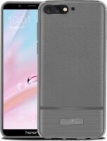 Gigapack Huawei Y6 (2018) Bőr hatású Szilikon Tok - Szürke
