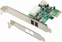 Dawicontrol DC1394 2x FireWire port bővítő PCIe kártya (OEM)