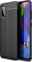 Gigapack Samsung Galaxy A41 Szilikon Tok - Fekete/Varrás minta