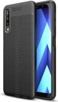 Gigapack Samsung Galaxy A7 (2018) Szilikon Tok - Fekete/Varrás minta