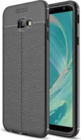 Gigapack Samsung Galaxy J4 Plus Szilikon Tok - Fekete/Varrás minta