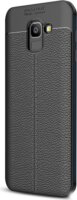 Gigapack Samsung Galaxy J6 (2018) Szilikon Tok - Fekete/Varrás minta