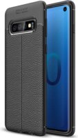 Gigapack Samsung Galaxy S10 Szilikon Tok - Fekete/Varrás minta