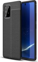Gigapack Samsung Galaxy S10 Lite Szilikon Tok - Fekete/Varrás minta