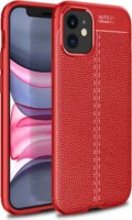 Gigapack Apple iPhone 12 mini Szilikon Tok - Piros/Varrás minta