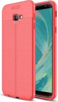 Gigapack Samsung Galaxy J4 Plus Szilikon Tok - Piros/Varrás minta
