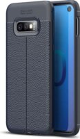 Gigapack Samsung Galaxy S10e Szilikon Tok - Sötétkék/Varrás minta