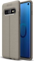 Gigapack Samsung Galaxy S10 Szilikon Tok - Szürke/Varrás minta