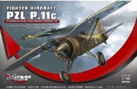 Mirage Hobby PZL P.11c 112 Eskadra myśliwska vadászrepülőgép műanyag modell (1:48)