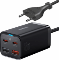 Baseus GaN3 Pro 2x USB-C / 2x USB-A Hálózati töltő - Fekete (5V / 3A)
