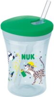 Nuk Action Cup 230ml Ivópohár - Zöld Állat mintás