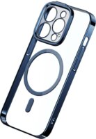 Baseus Glitter Apple iPhone 14 Pro Magsafe Tok - Átlátszó/Kék
