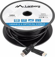 Lanberg CA-HDMI-30FB-1000-BK HDMI 2.1 - HDMI Optikai kábel 100m - Fekete