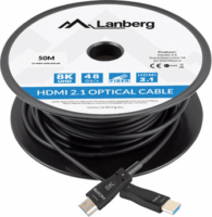 Lanberg CA-HDMI-30FB-0500-BK HDMI 2.1 - HDMI Optikai kábel 50m - Fekete