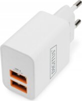 Digitus DA-10061 2x USB-A Hálózati töltő - Fehér (15.5W)
