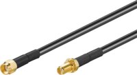 Goobay 51676 RP-SMA antenna hosszabbító kábel 2m - Fekete